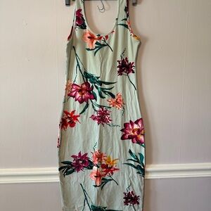 Derek Heart Green Bodycon Midi Dress Scoop Neck Sleeveless